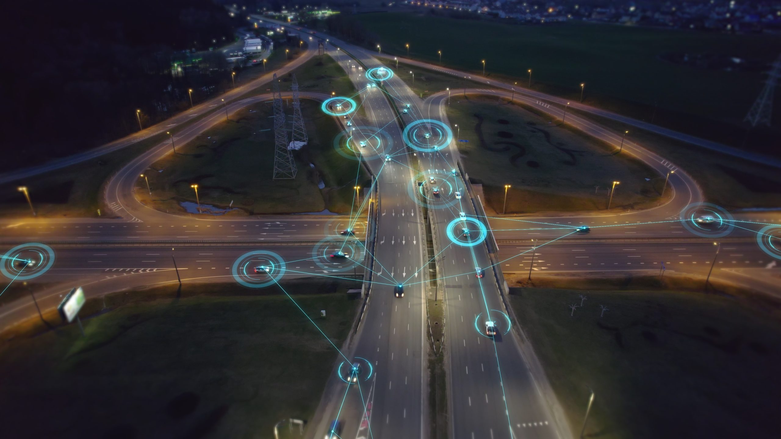 Drone view of GPS tracking